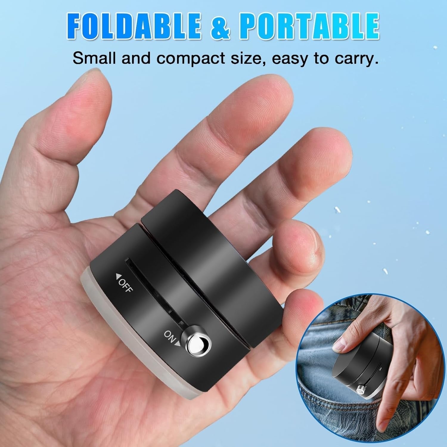 Magnetic Phone Holder Device - For Car/Mirror/Gym Use it Anywhere - Double-sided, 360° rotation