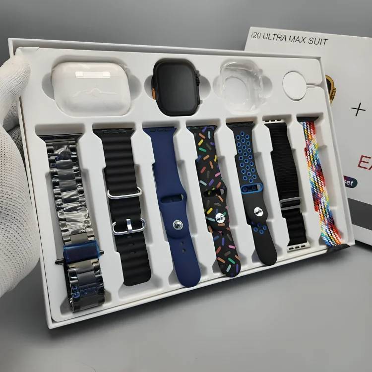 10 in 1 Smart Watch with Airpods Pro and 7 Straps - Premium Quality