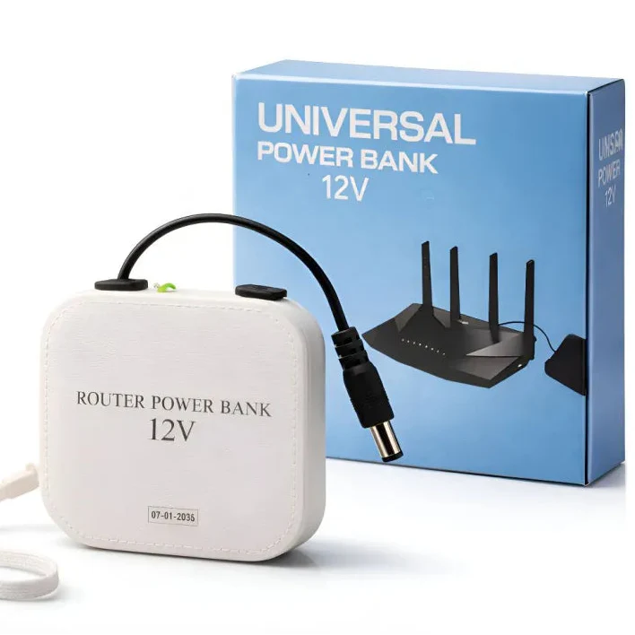 WiFi Router UPS Power Bank, 12 Volts, 20,000 mAH Battery - 5 to 7 Hours Battery Life - Best Quality