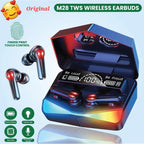 M28 TWS Wireless Earbuds With Charging Case Premium Quality Smooth Sound - for gaming & Music
