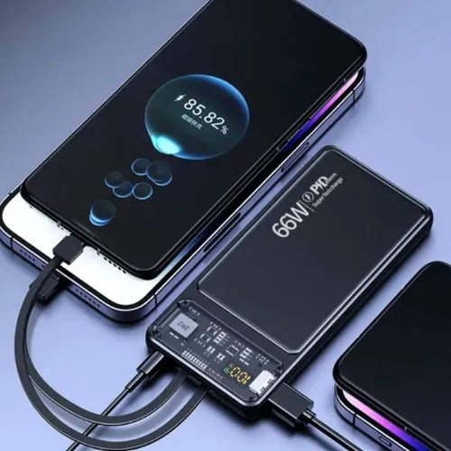 66W Super Fast Charge PD Power Bank 20000mAh Portable Fast Charging Powerbank With Digital Display | Compatible with Samsung/iPhone and More