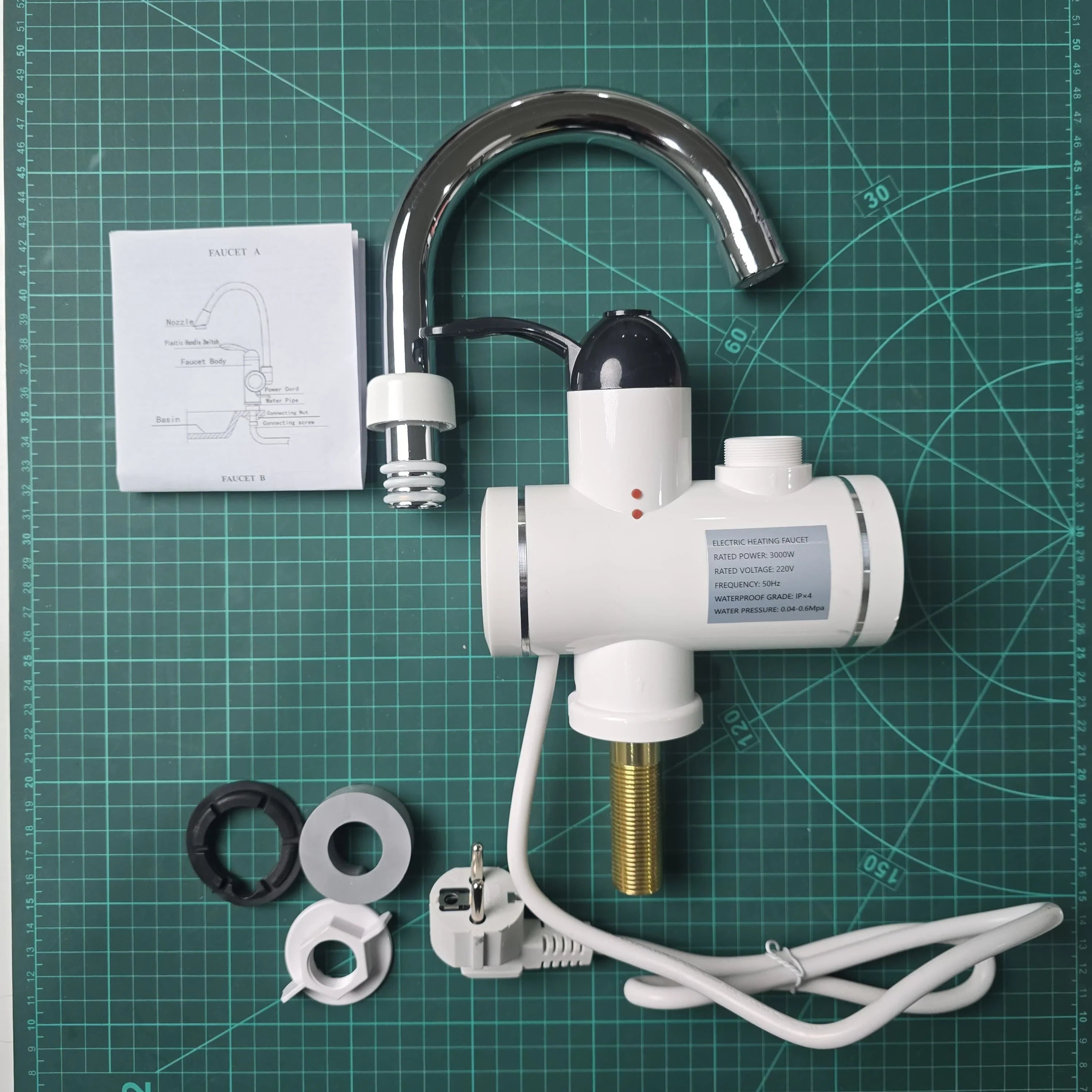 Electric Kitchen Instant Water Heater Tap - 2500W - Easy Installation