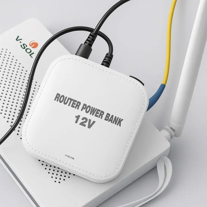 WiFi Router UPS Power Bank, 12 Volts, 20,000 mAH Battery - 5 to 7 Hours Battery Life - Best Quality