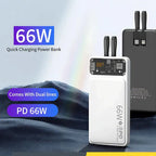 66W Super Fast Charge PD Power Bank 20000mAh Portable Fast Charging Powerbank With Digital Display | Compatible with Samsung/iPhone and More