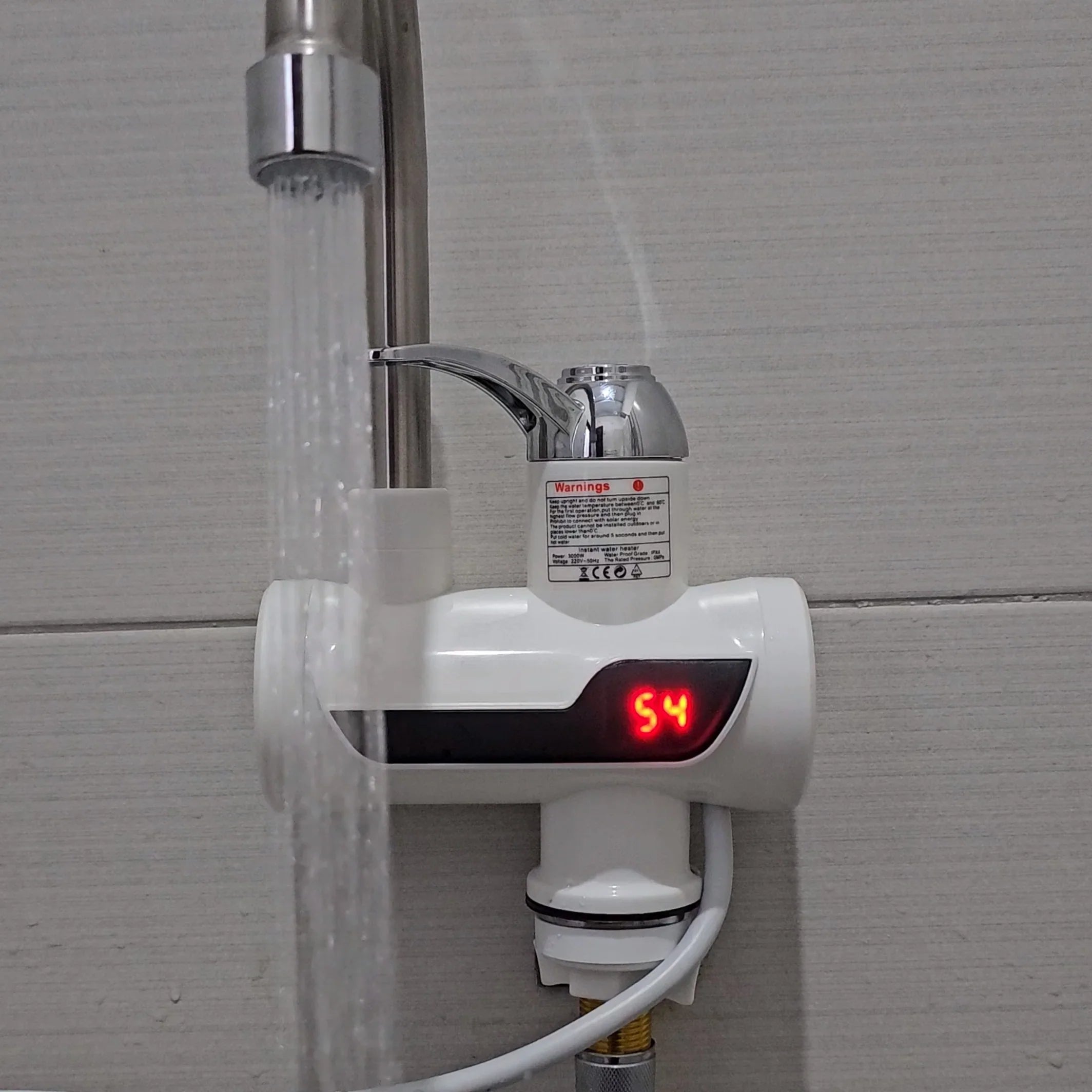 Electric Kitchen Instant Water Heater Tap - 2500W - Easy Installation