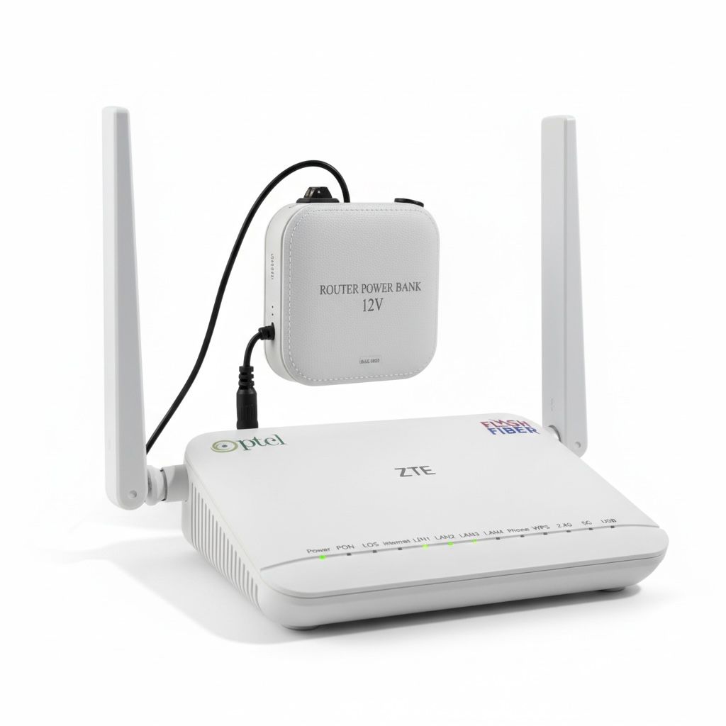 WiFi Router UPS Power Bank, 12 Volts, 20,000 mAH Battery - 5 to 7 Hours Battery Life - Best Quality
